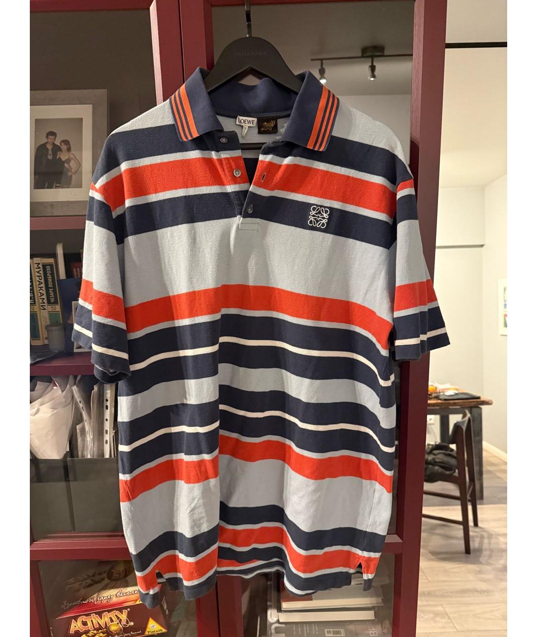 LOEWE Мульти хлопковое поло с коротким рукавом, фото 5