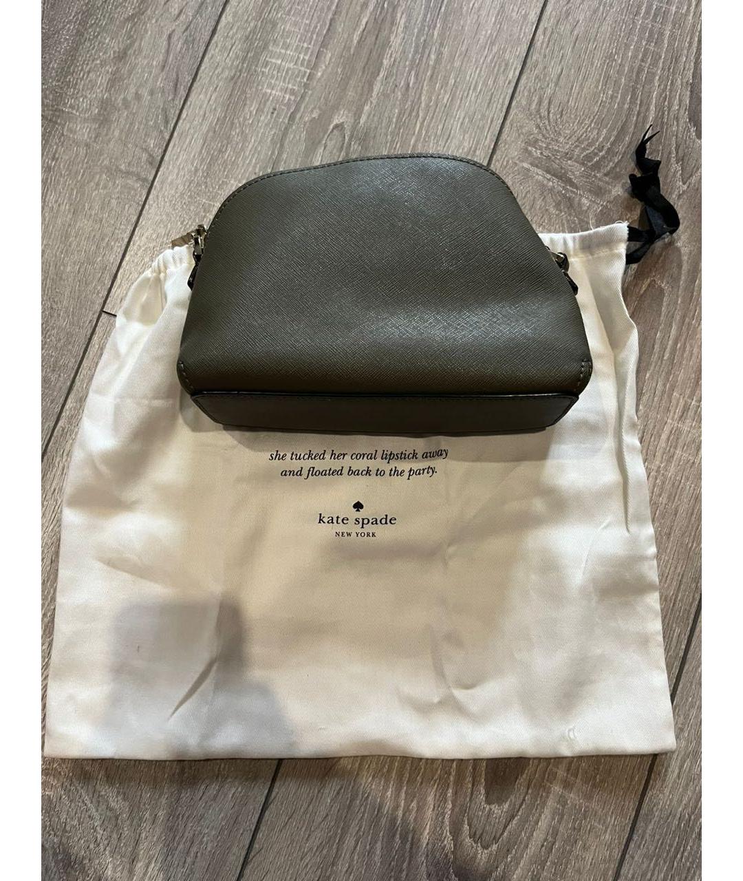 KATE SPADE Серая кожаная сумка через плечо, фото 3