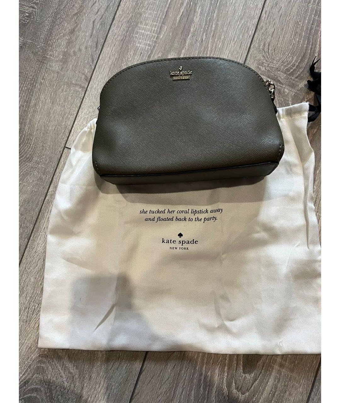 KATE SPADE Серая кожаная сумка через плечо, фото 2