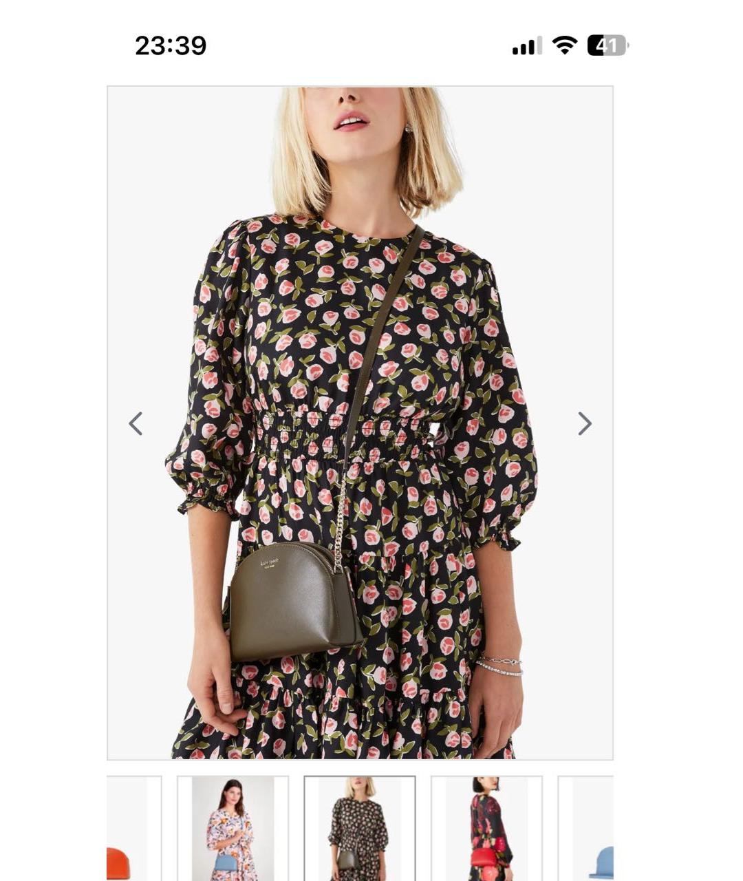 KATE SPADE Серая кожаная сумка через плечо, фото 5