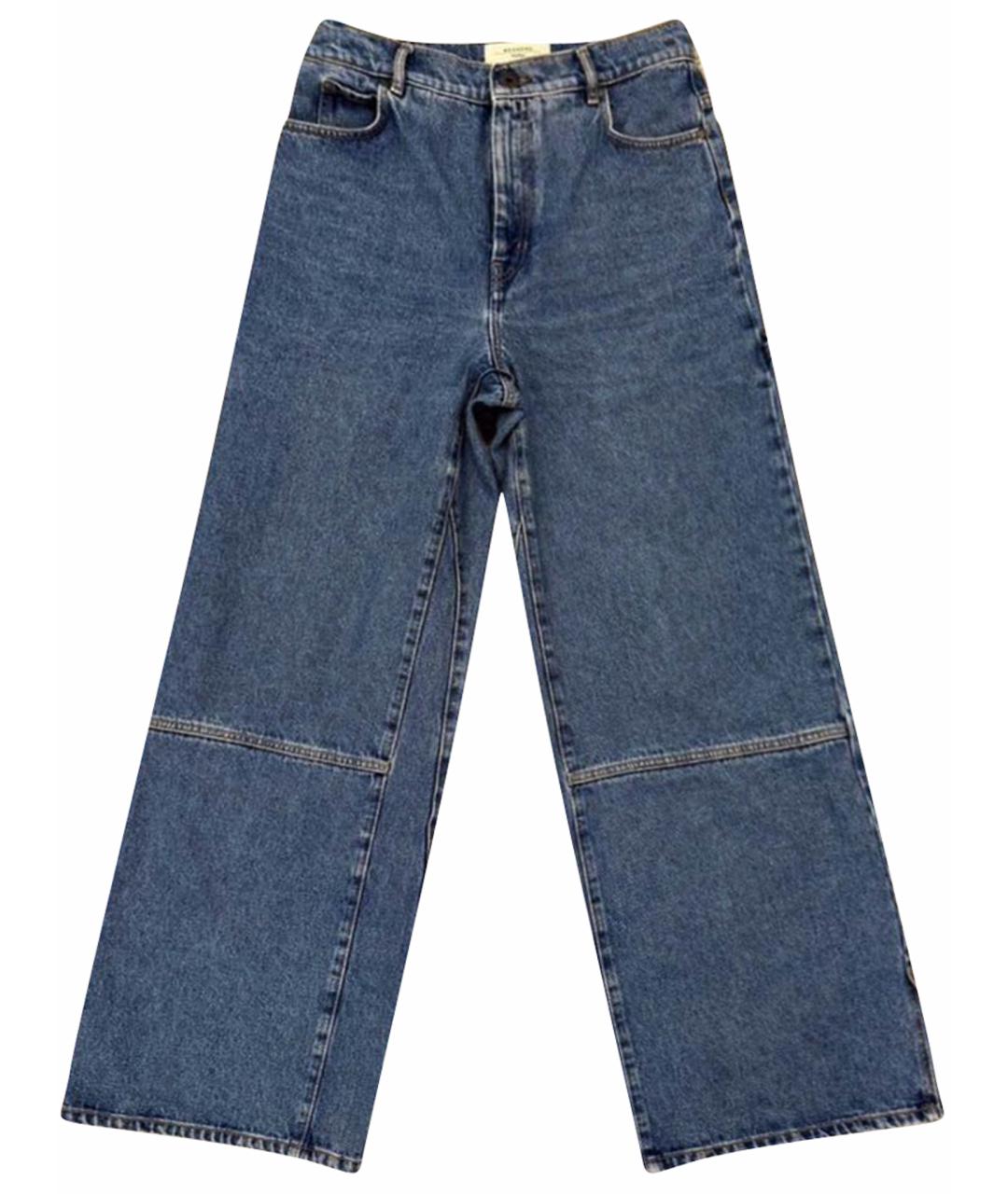 WEEKEND MAX MARA Синие хлопковые прямые джинсы, фото 1