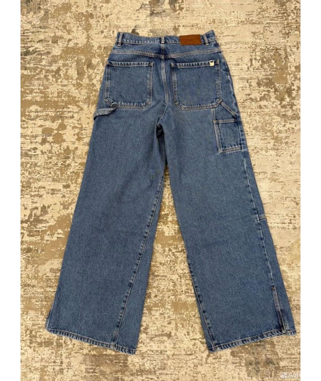 WEEKEND MAX MARA Синие хлопковые прямые джинсы, фото 2