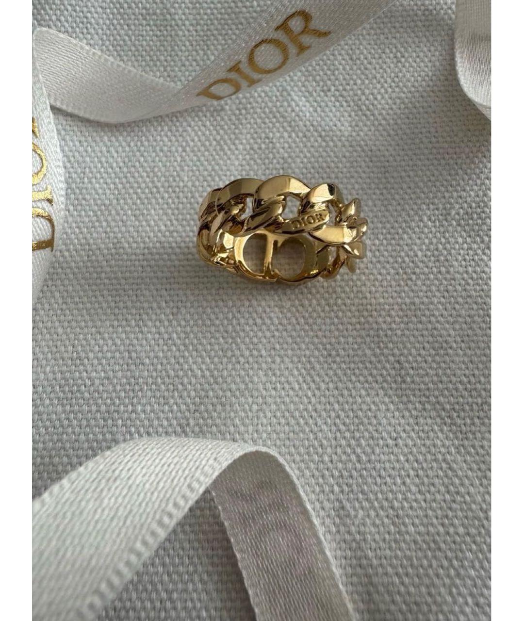 CHRISTIAN DIOR Золотое металлическое кольцо, фото 2