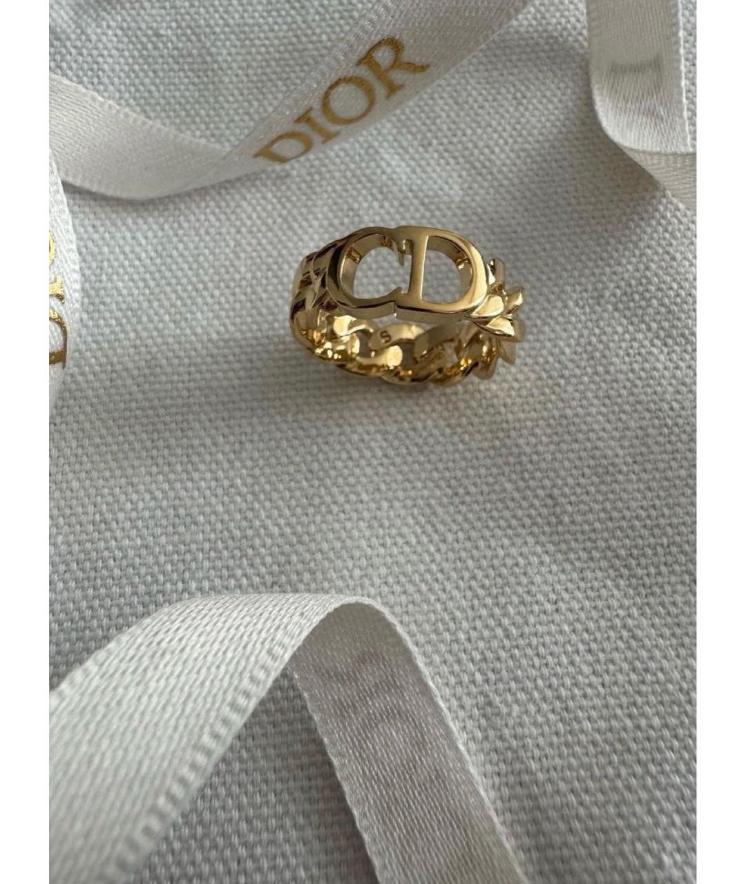 CHRISTIAN DIOR Золотое металлическое кольцо, фото 3
