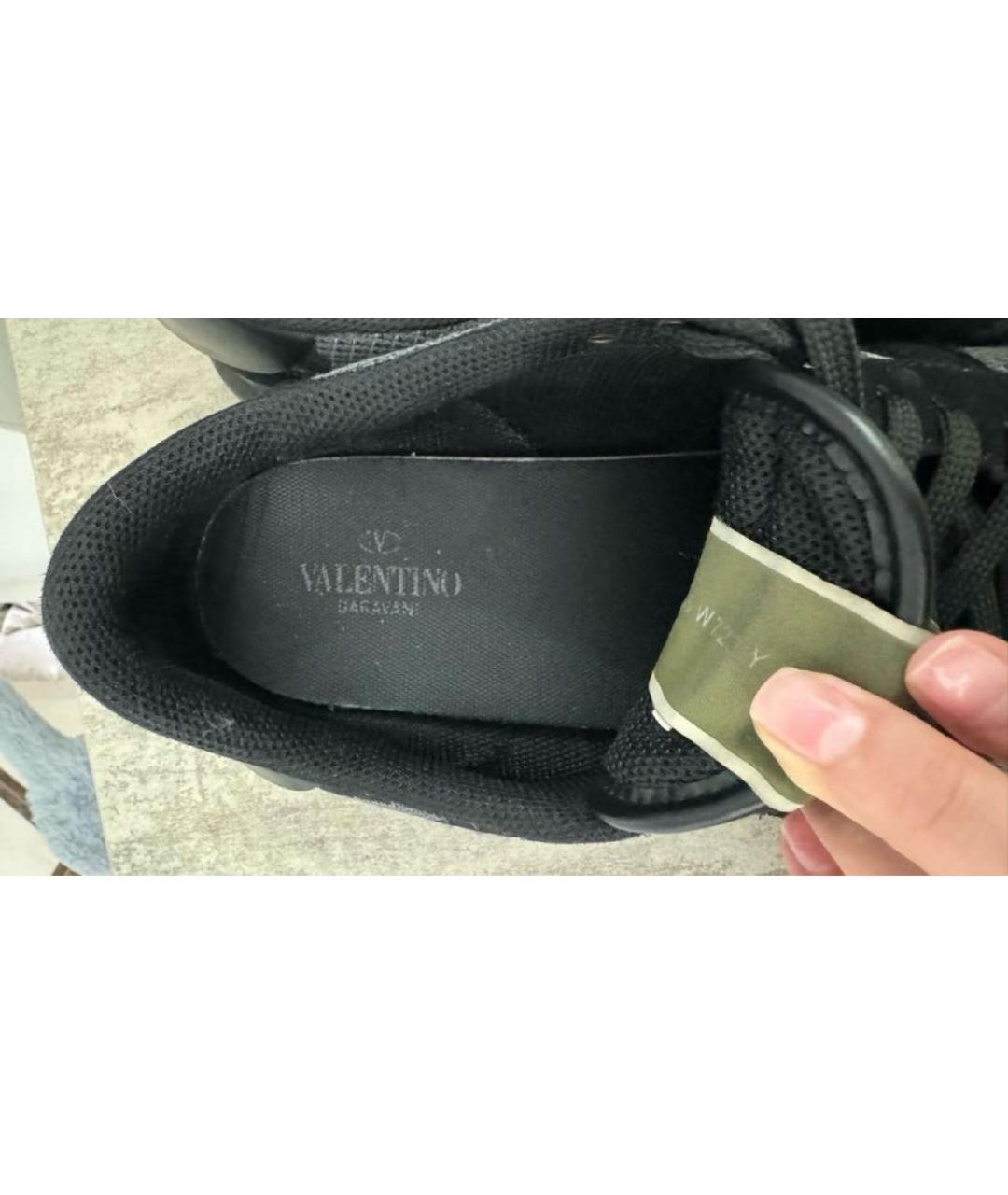 VALENTINO Черные низкие кроссовки / кеды, фото 5