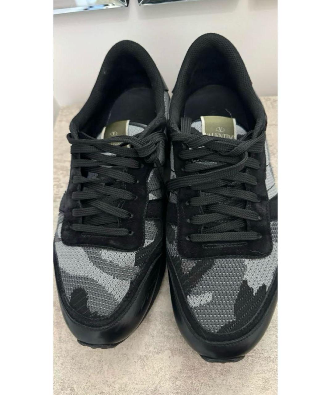 VALENTINO Черные низкие кроссовки / кеды, фото 4