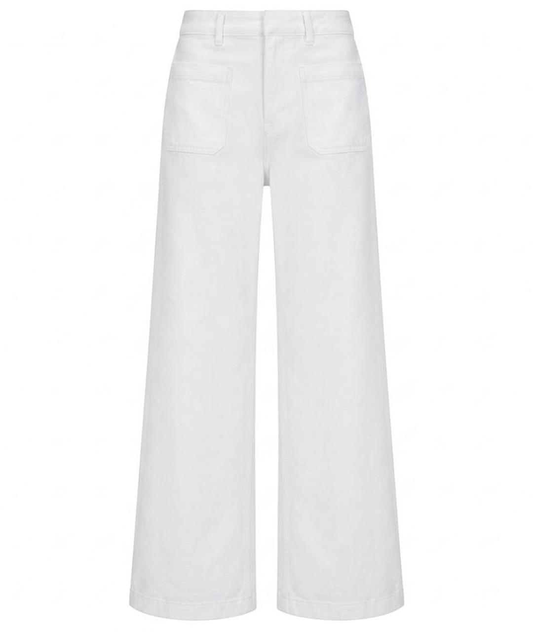CHRISTIAN DIOR Белые хлопковые джинсы клеш, фото 1