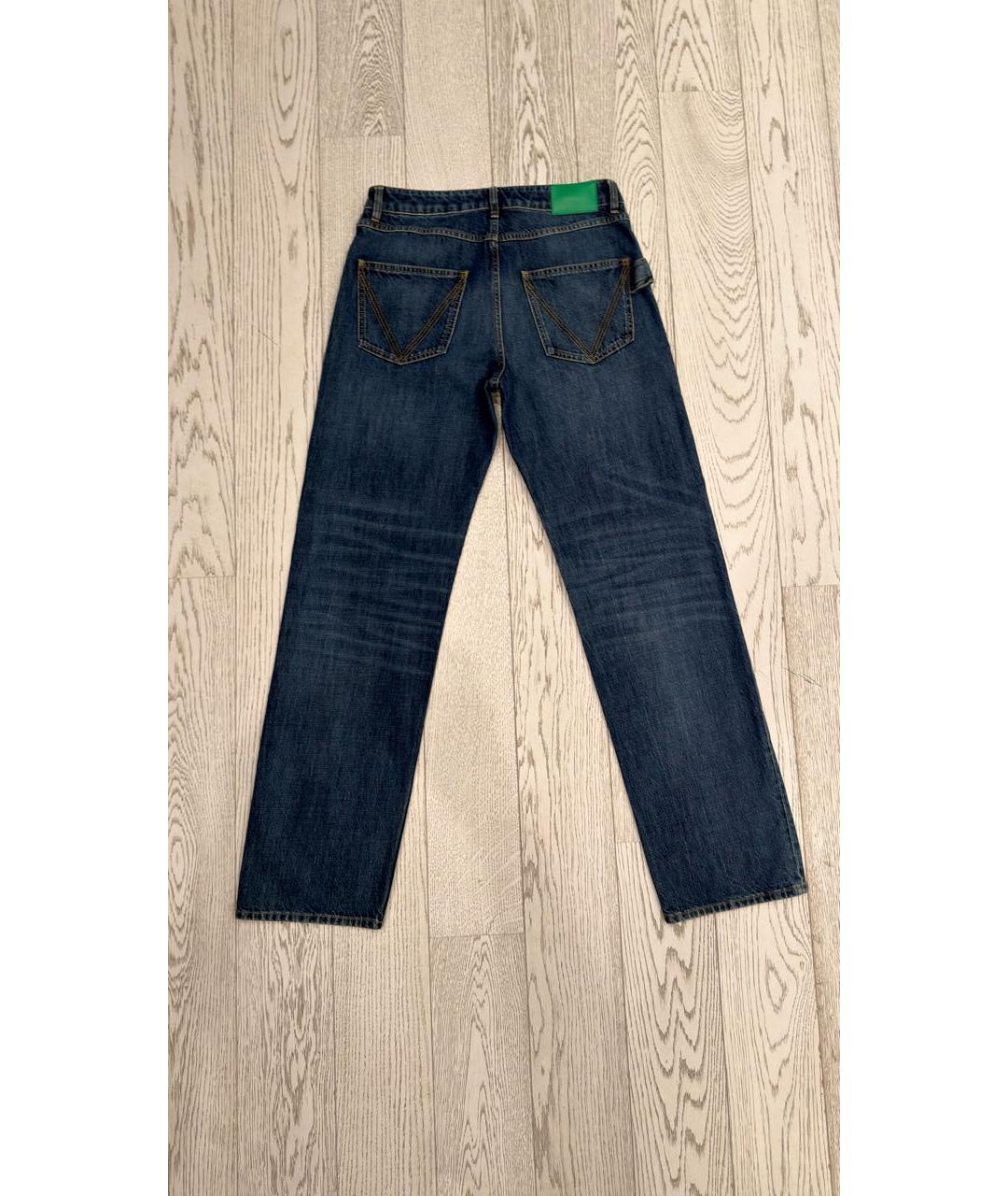 BOTTEGA VENETA Синие хлопковые прямые джинсы, фото 2