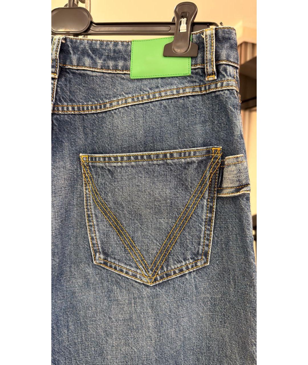 BOTTEGA VENETA Синие хлопковые прямые джинсы, фото 4