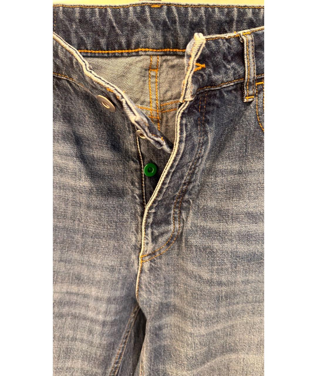 BOTTEGA VENETA Синие хлопковые прямые джинсы, фото 3