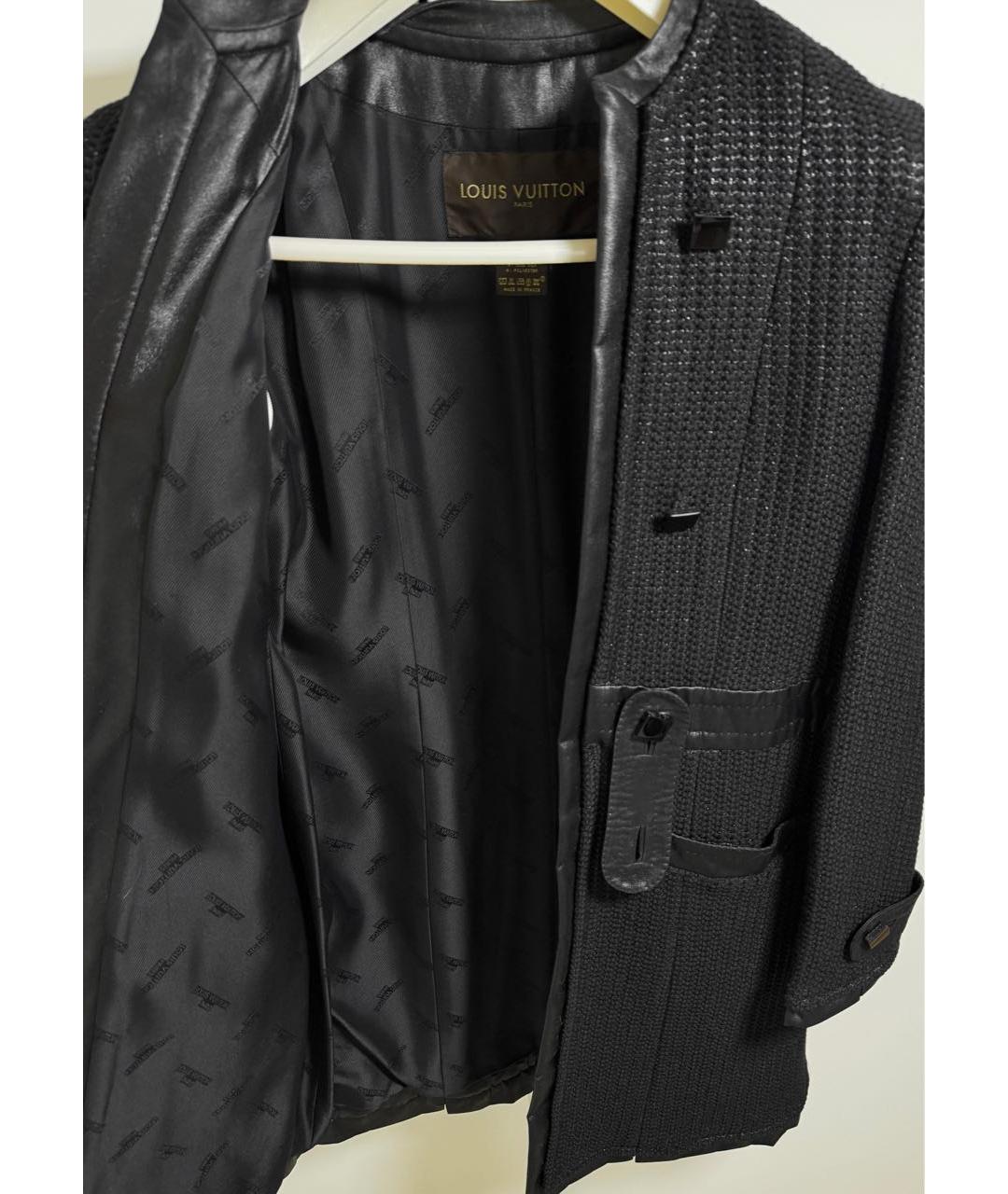 LOUIS VUITTON Черное шерстяное пальто, фото 4
