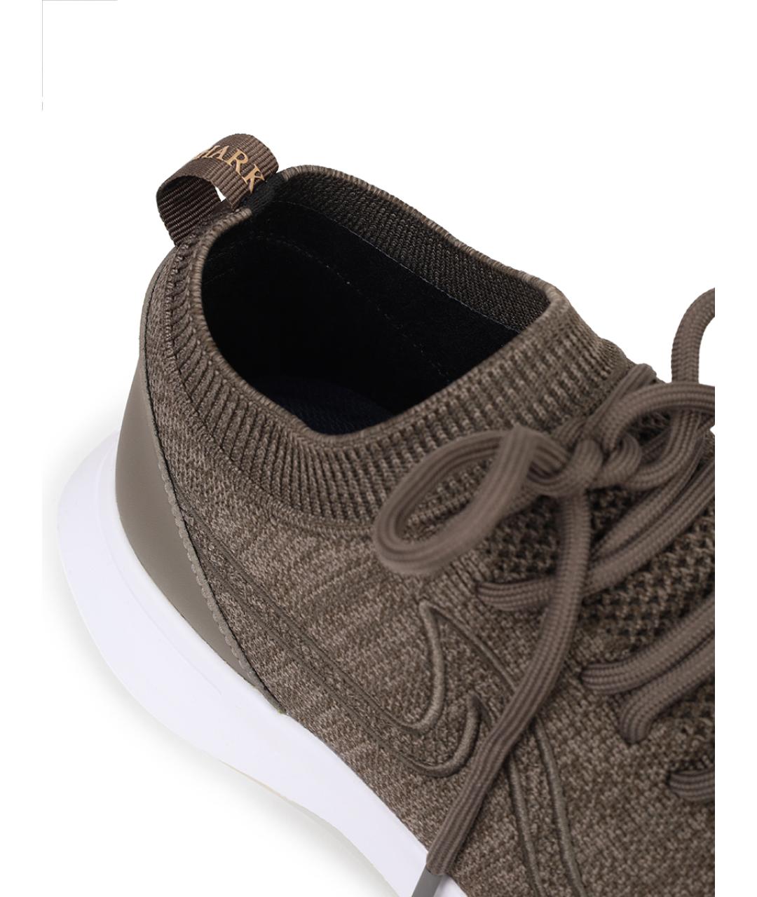 PAUL & SHARK Коричневые текстильные высокие кроссовки / кеды, фото 6