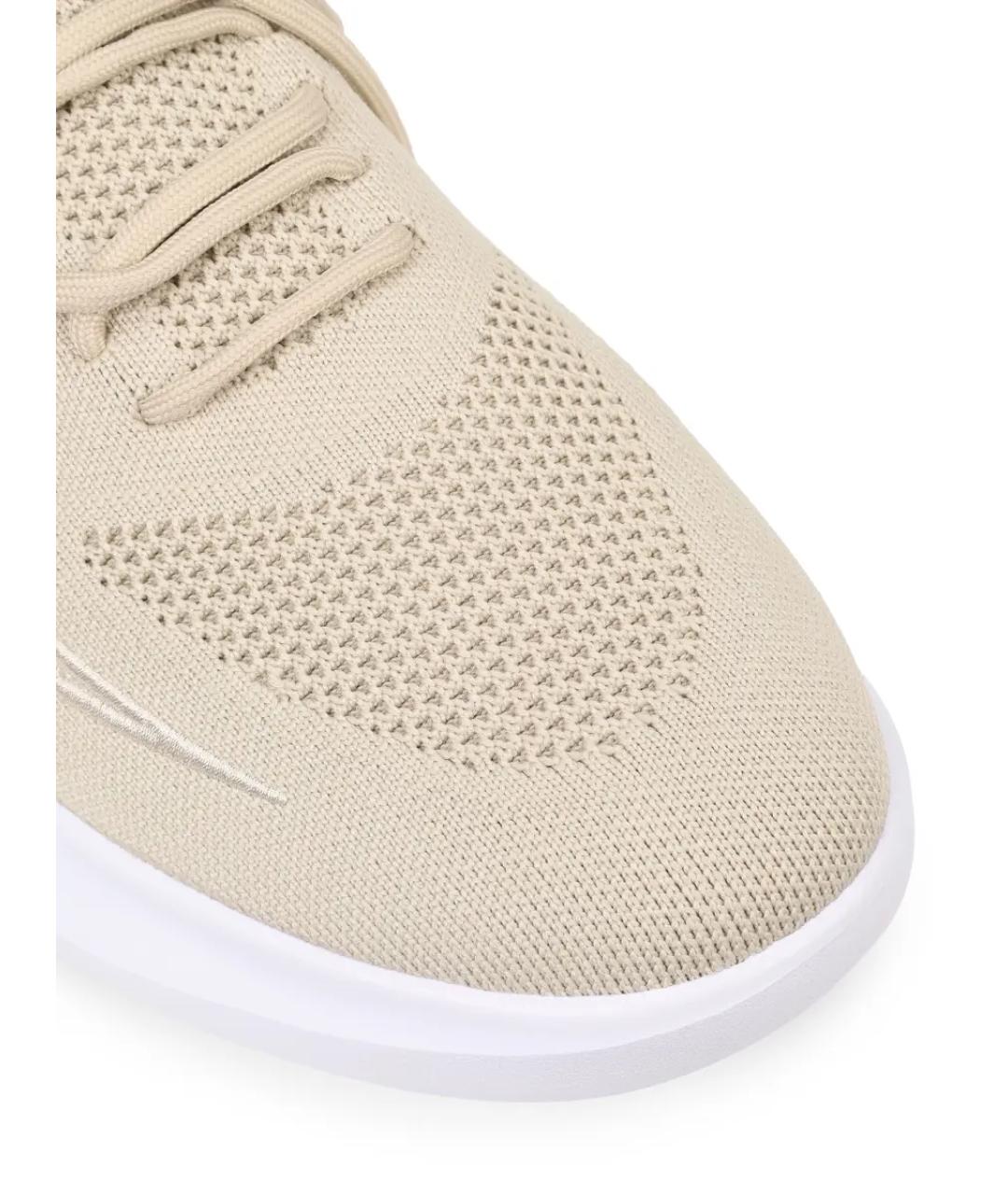 PAUL & SHARK Бежевые текстильные высокие кроссовки / кеды, фото 3