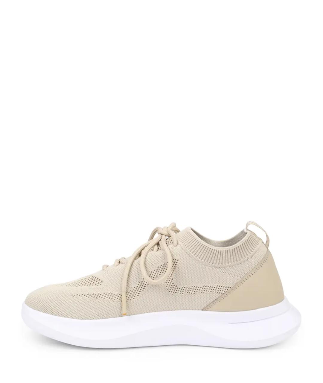 PAUL & SHARK Бежевые текстильные высокие кроссовки / кеды, фото 2