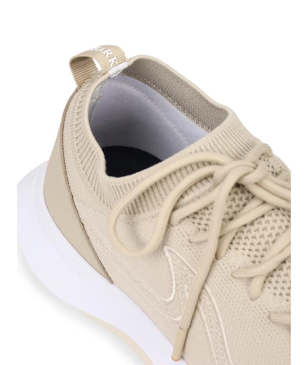 PAUL & SHARK Бежевые текстильные высокие кроссовки / кеды, фото 4