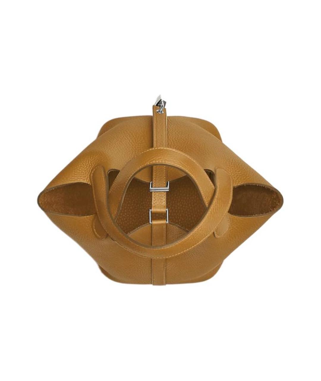 HERMES Коричневая кожаная сумка через плечо, фото 4