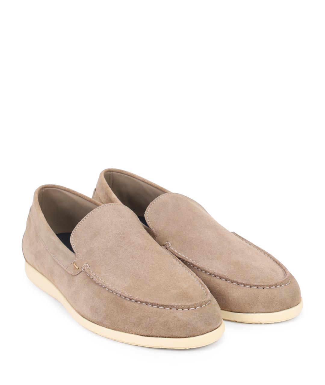 PAUL & SHARK Бежевые замшевые лоферы, фото 2