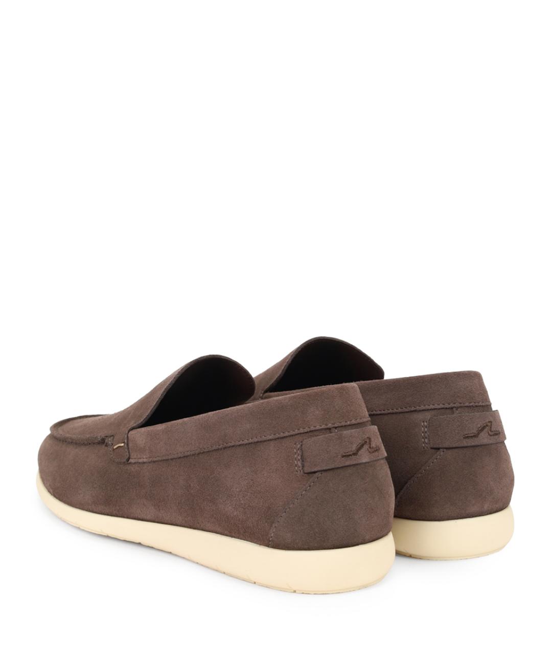 PAUL & SHARK Коричневые замшевые лоферы, фото 4