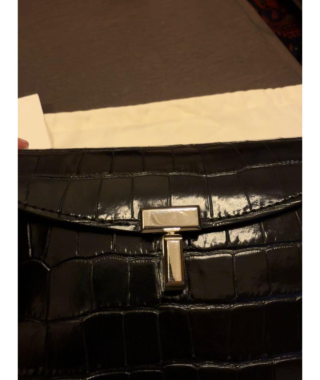 TOTEME Черная кожаная сумка через плечо, фото 4