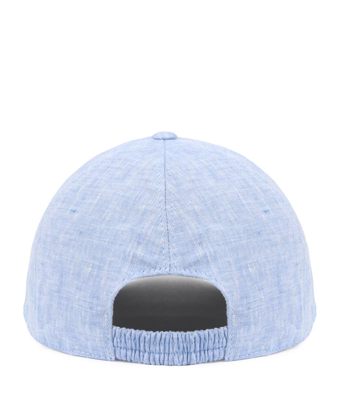 PAUL & SHARK Голубая льняная кепка/бейсболка, фото 2