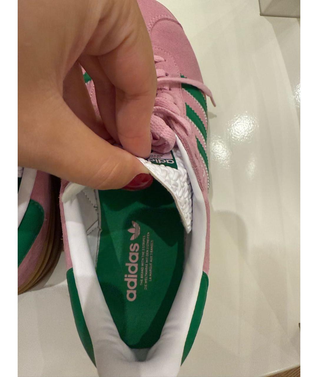 ADIDAS Розовые замшевые кеды, фото 3