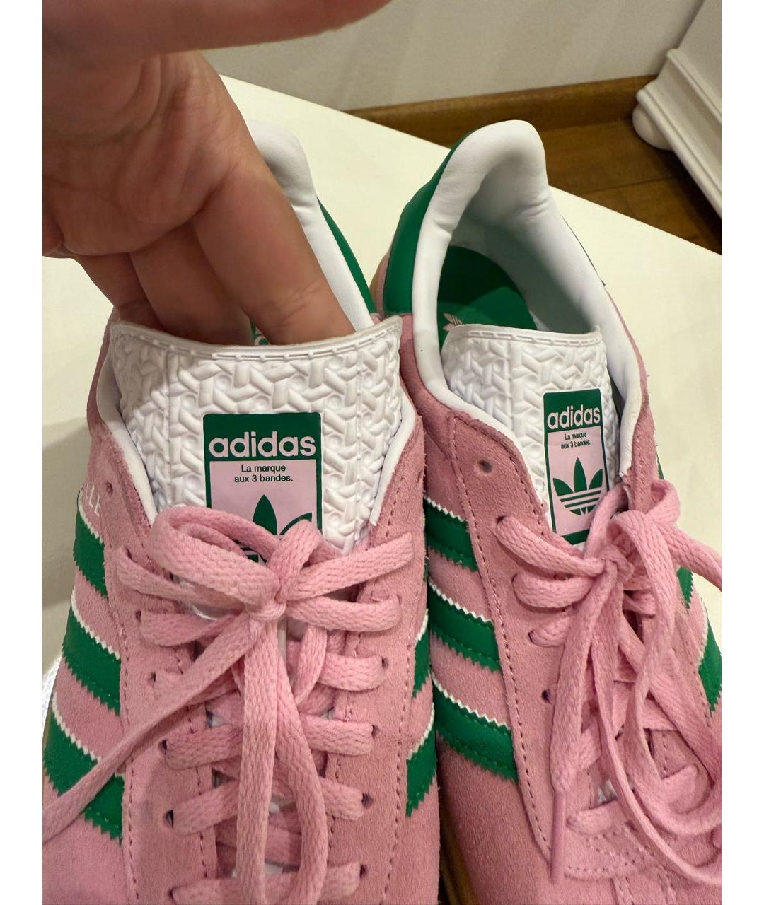 ADIDAS Розовые замшевые кеды, фото 5