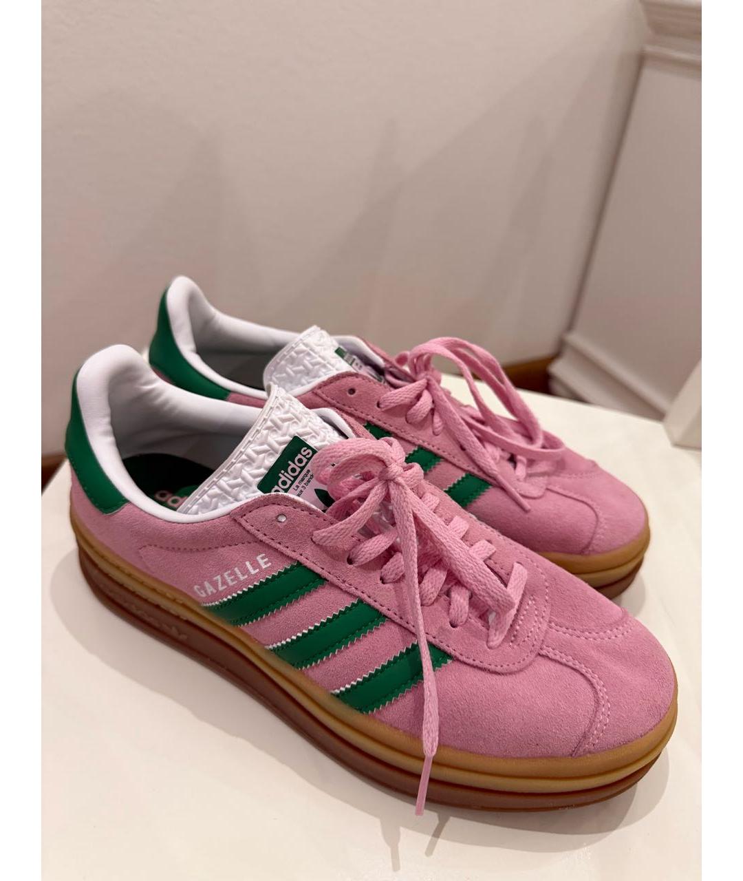 ADIDAS Розовые замшевые кеды, фото 6