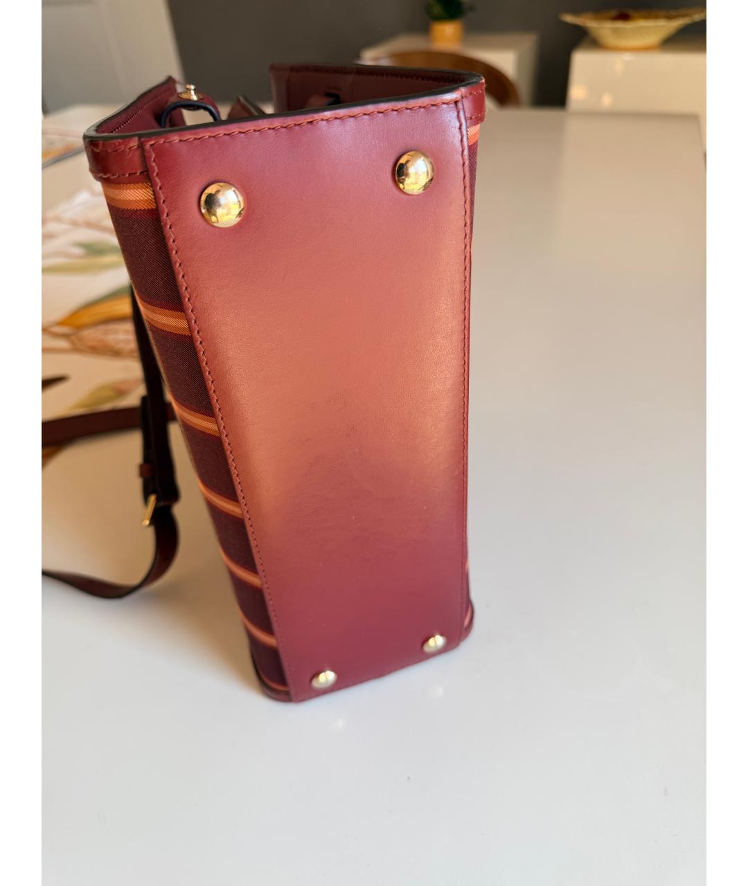 BURBERRY Бордовая сумка с короткими ручками, фото 4