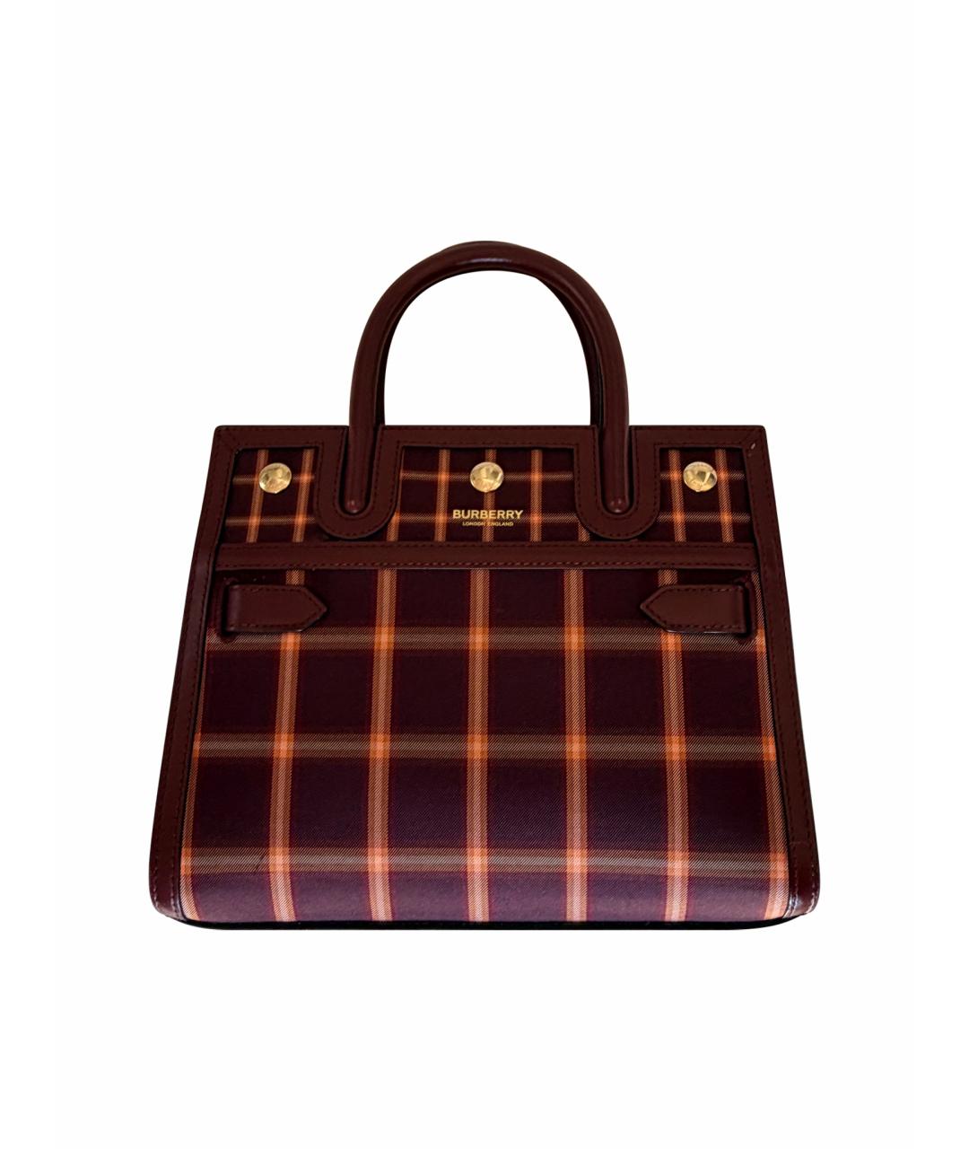 BURBERRY Бордовая сумка с короткими ручками, фото 1