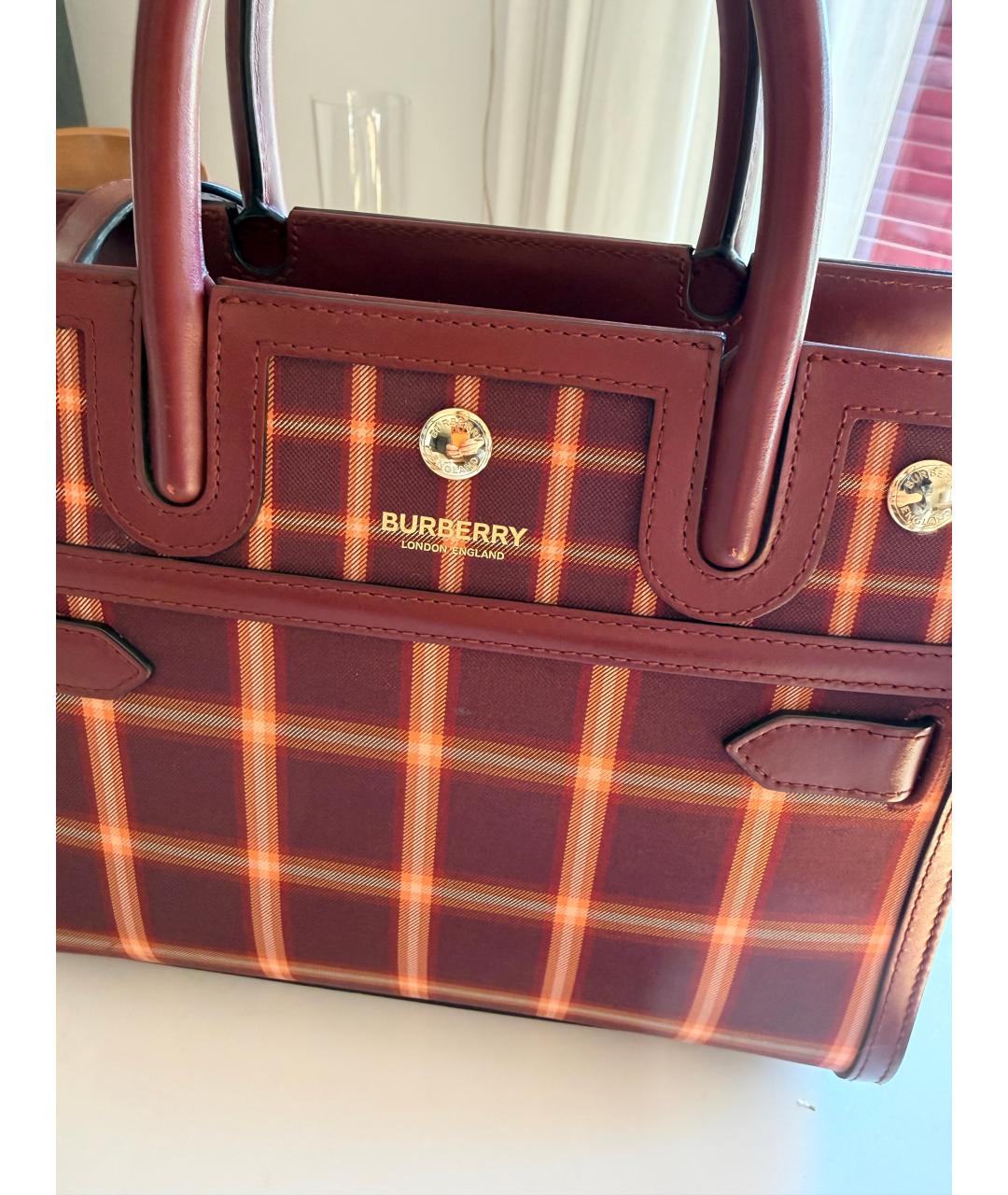 BURBERRY Бордовая сумка с короткими ручками, фото 3