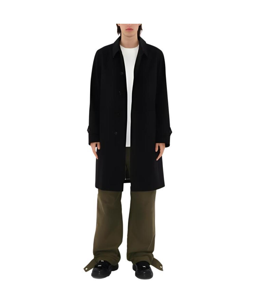 BURBERRY Черное пальто, фото 4