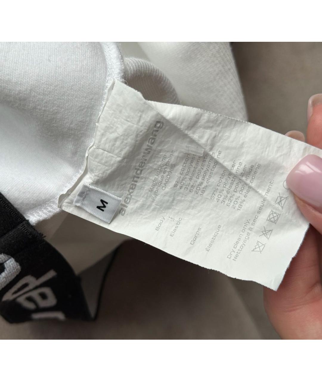 ALEXANDER WANG Белые велюровые шорты, фото 4