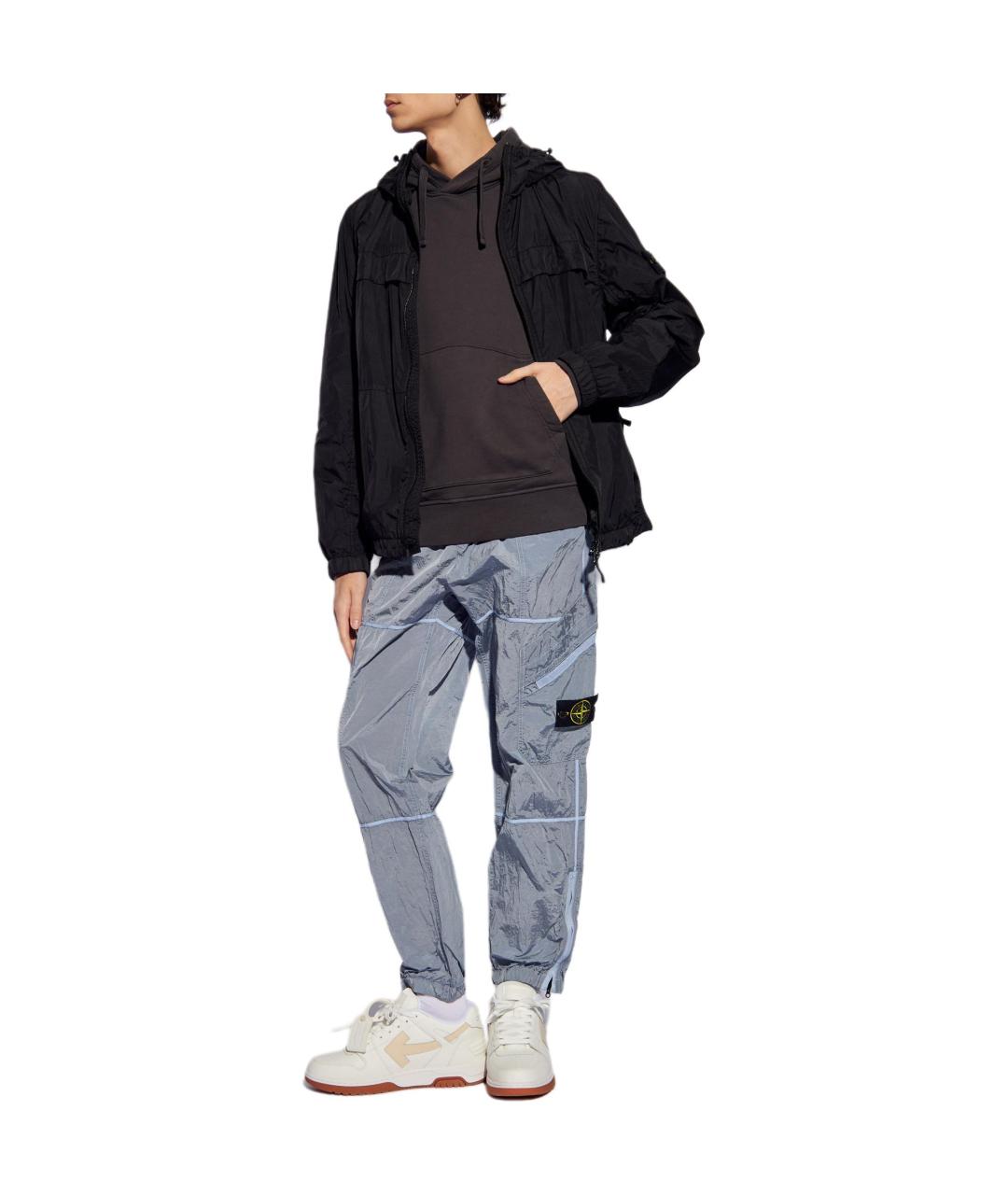 STONE ISLAND Серые повседневные брюки, фото 3