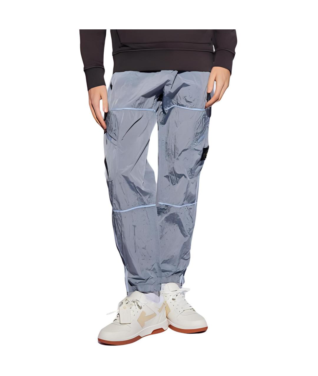 STONE ISLAND Серые повседневные брюки, фото 4