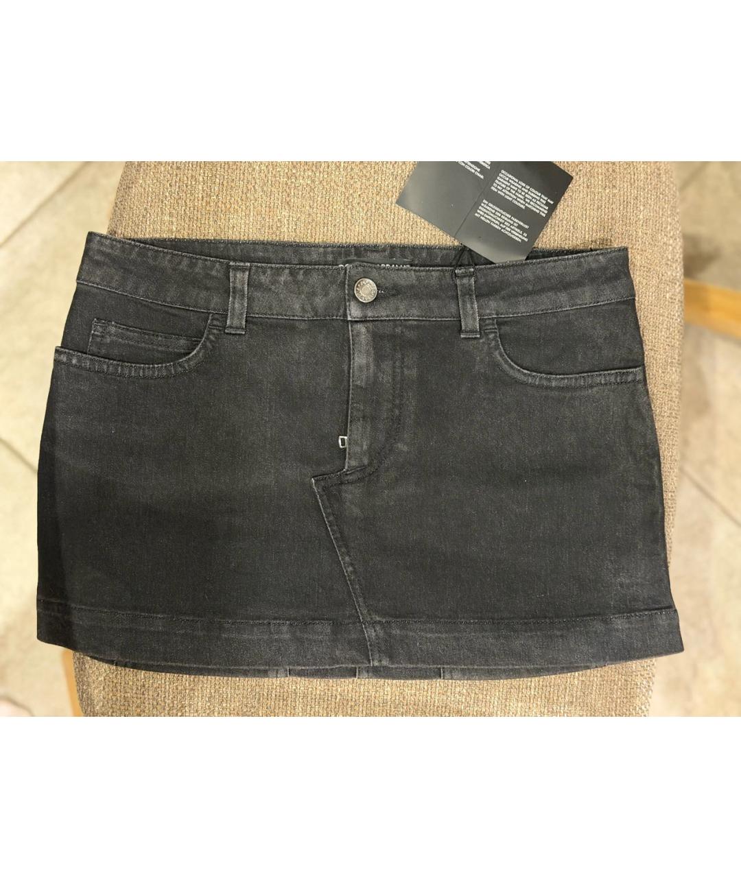 DOLCE&GABBANA Голубая деним юбка мини, фото 2