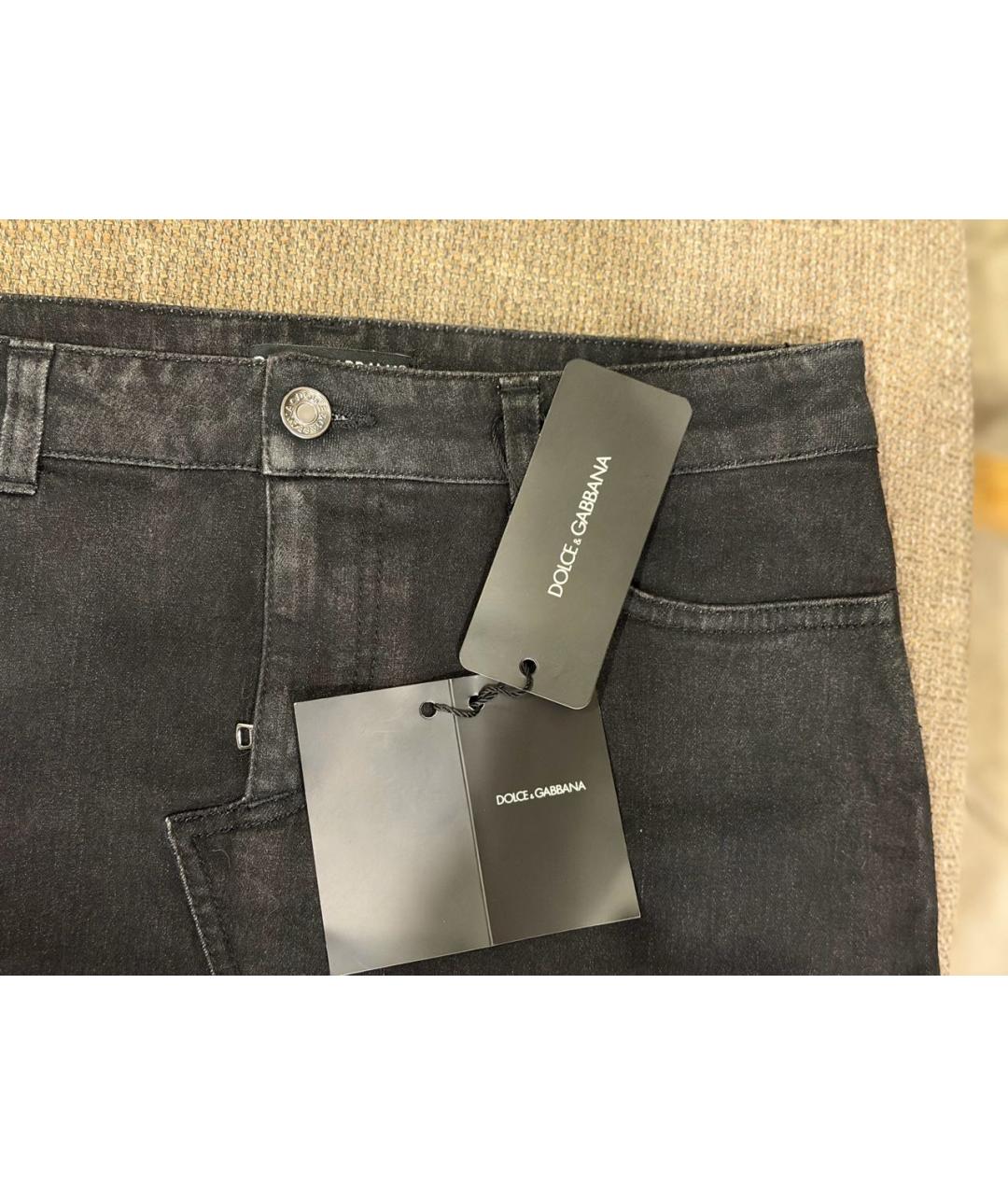 DOLCE&GABBANA Голубая деним юбка мини, фото 4