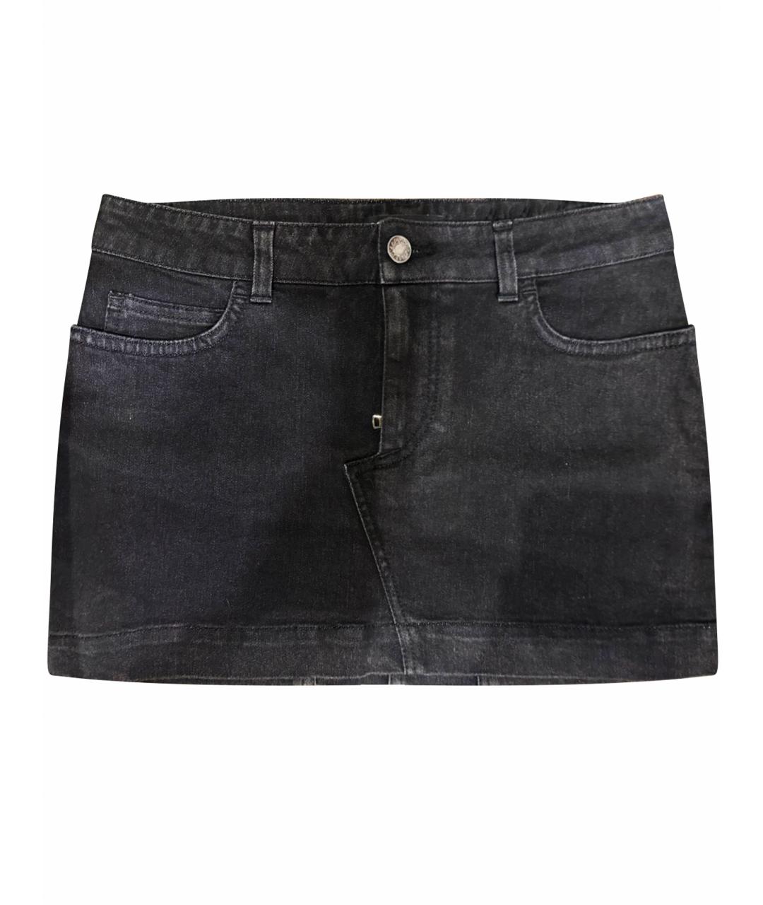 DOLCE&GABBANA Голубая деним юбка мини, фото 1