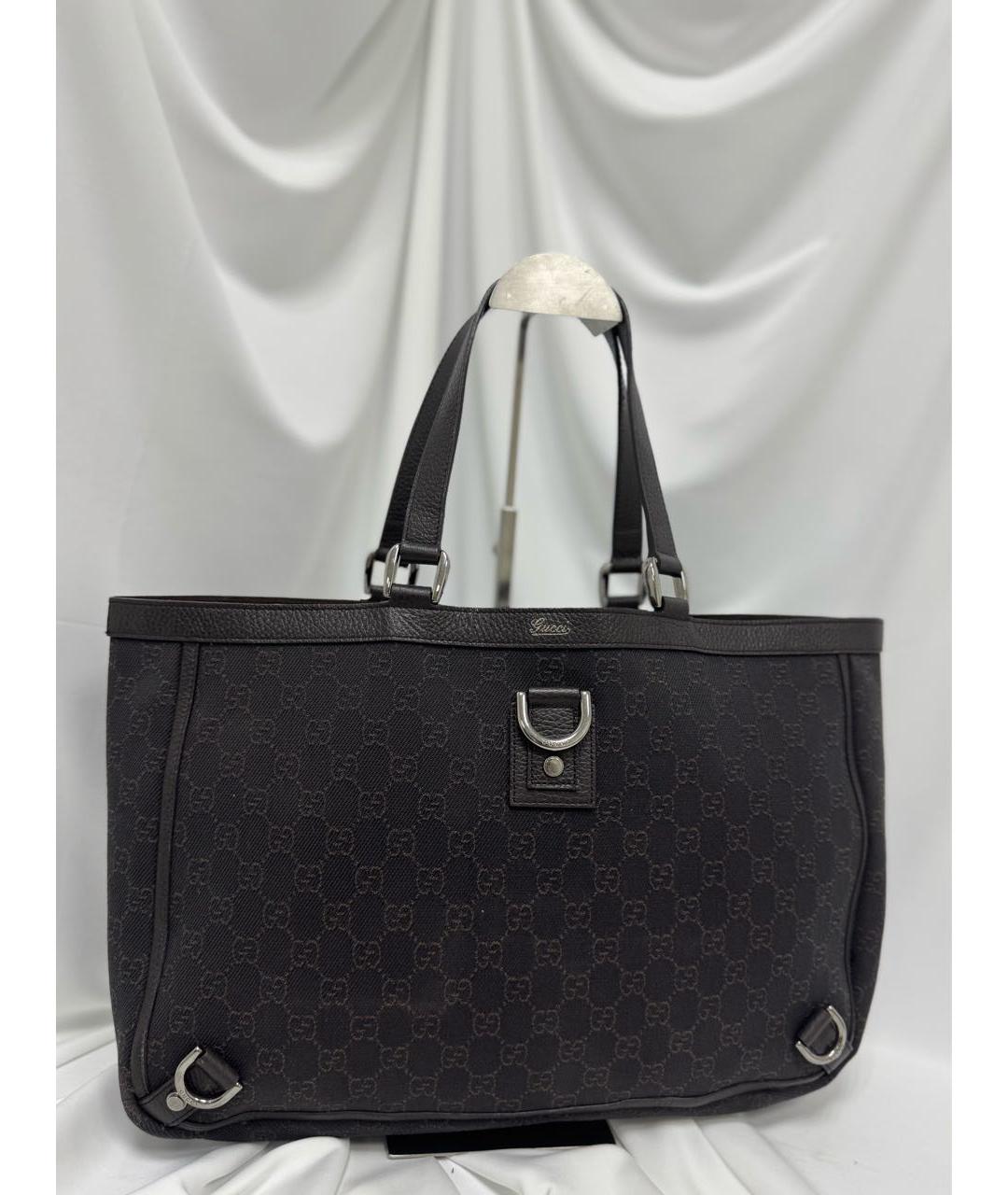 GUCCI Коричневая кожаная сумка тоут, фото 3