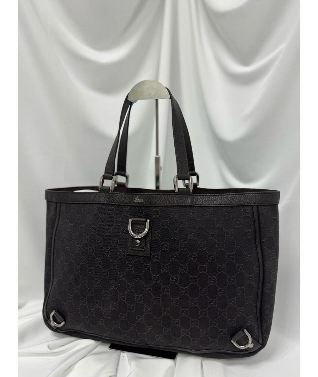 GUCCI Коричневая кожаная сумка тоут, фото 2