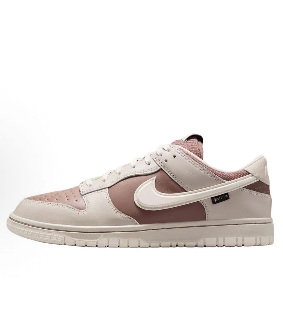 NIKE Бежевые кожаные низкие кроссовки / кеды, фото 8