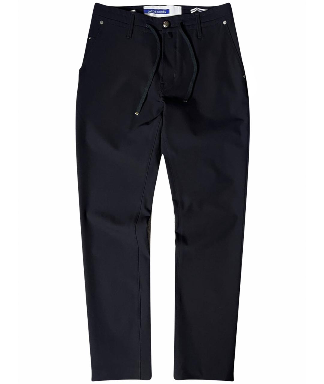 JACOB COHEN Темно-синие полиэстеровые повседневные брюки, фото 1