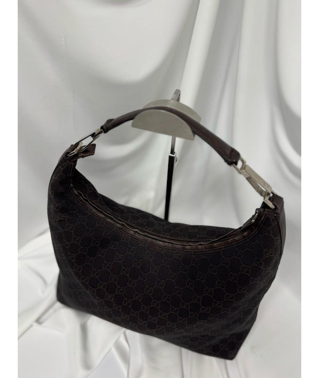 GUCCI Коричневая кожаная сумка тоут, фото 4