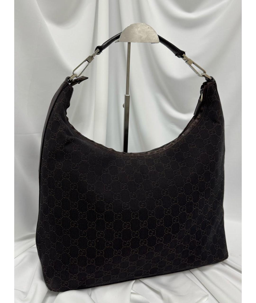 GUCCI Коричневая кожаная сумка тоут, фото 3