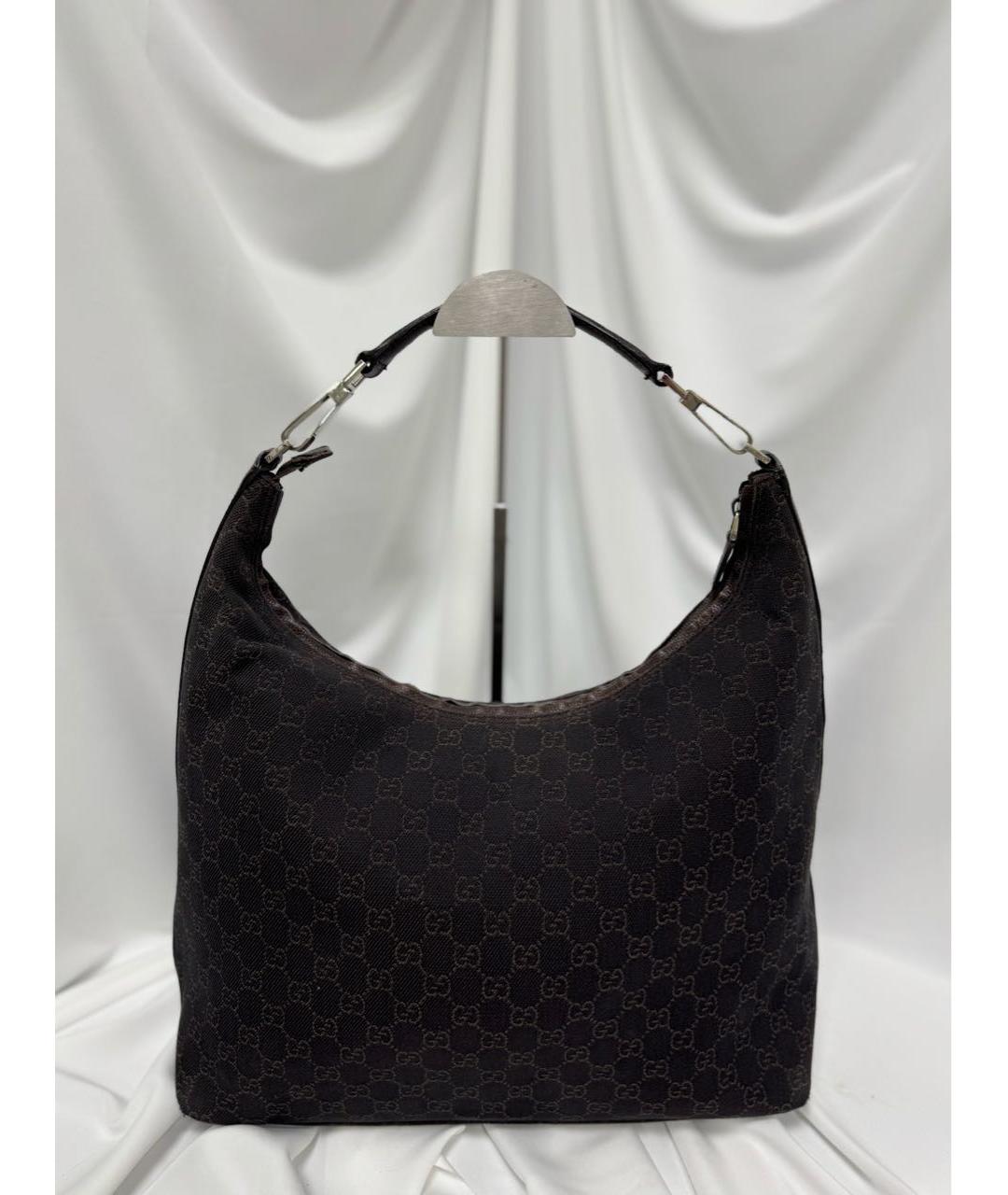 GUCCI Коричневая кожаная сумка тоут, фото 5