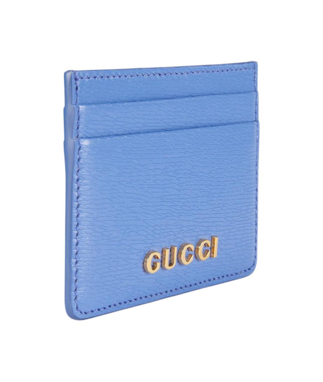 GUCCI Синий кожаный кардхолдер, фото 2