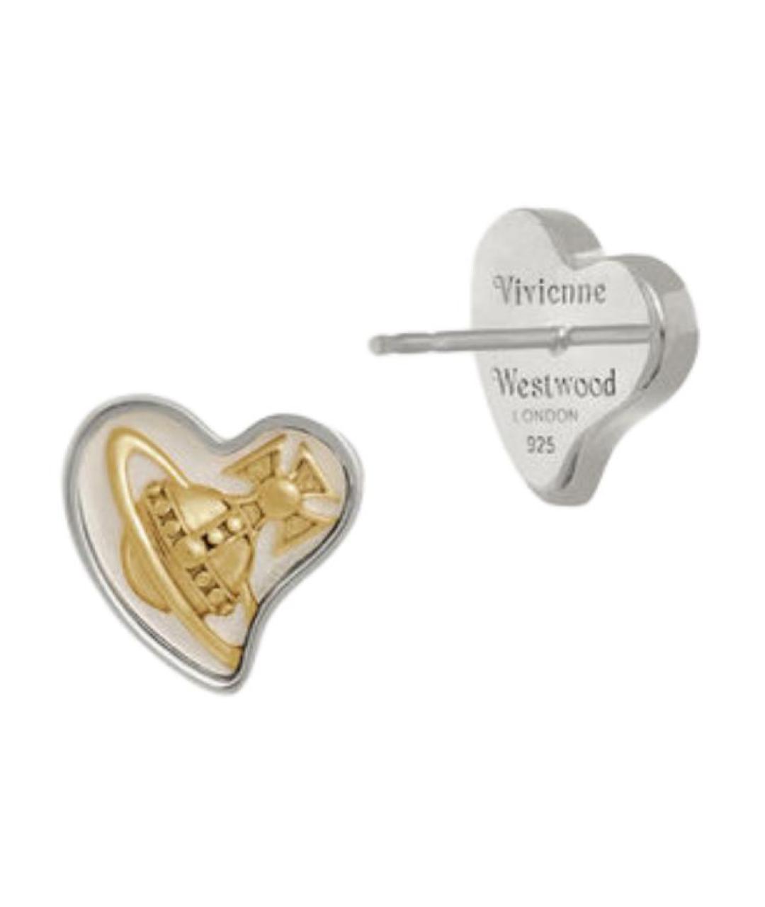 VIVIENNE WESTWOOD Золотые металлические серьги, фото 2