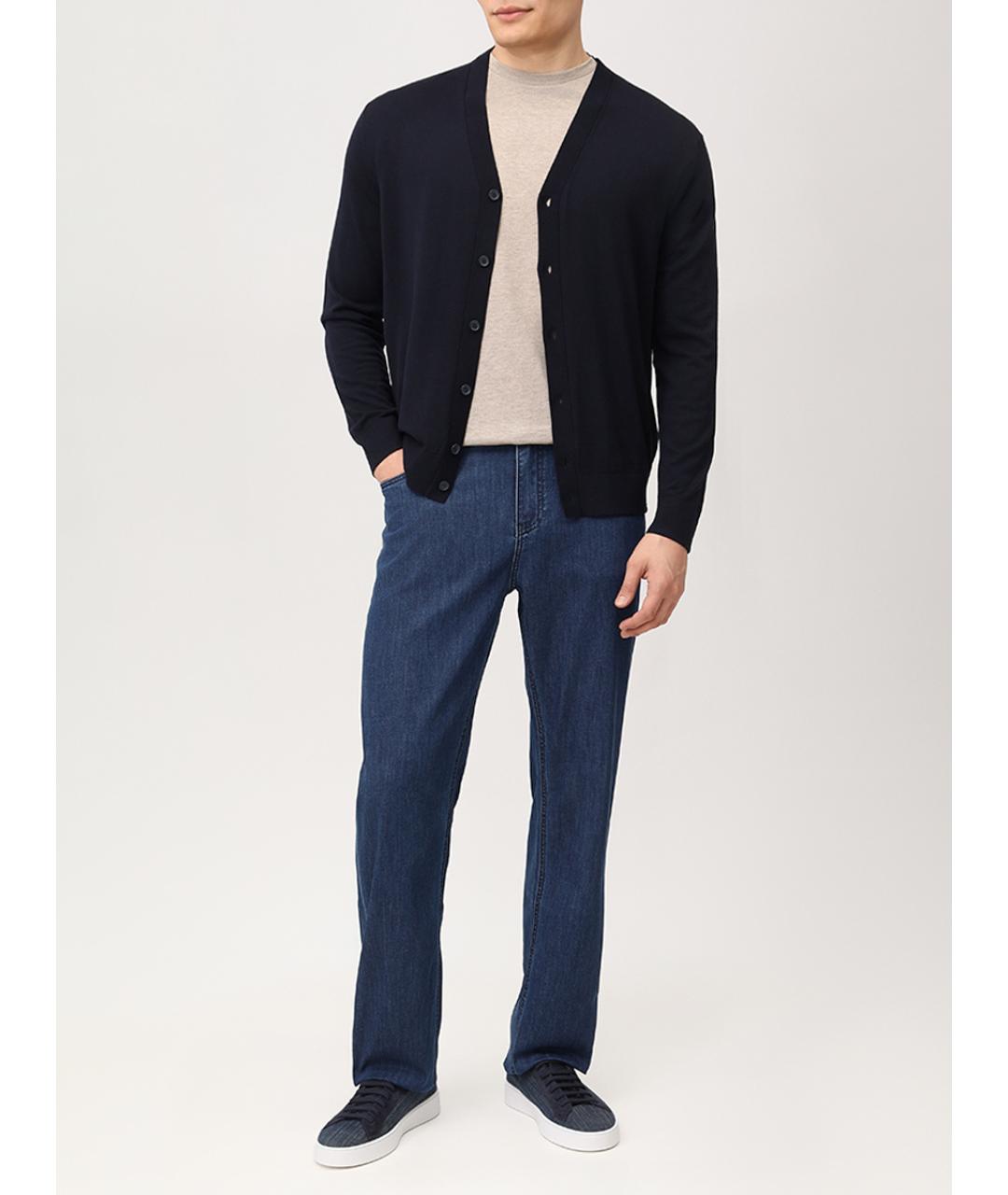 PAUL & SHARK Темно-синий шерстяной кардиган, фото 2