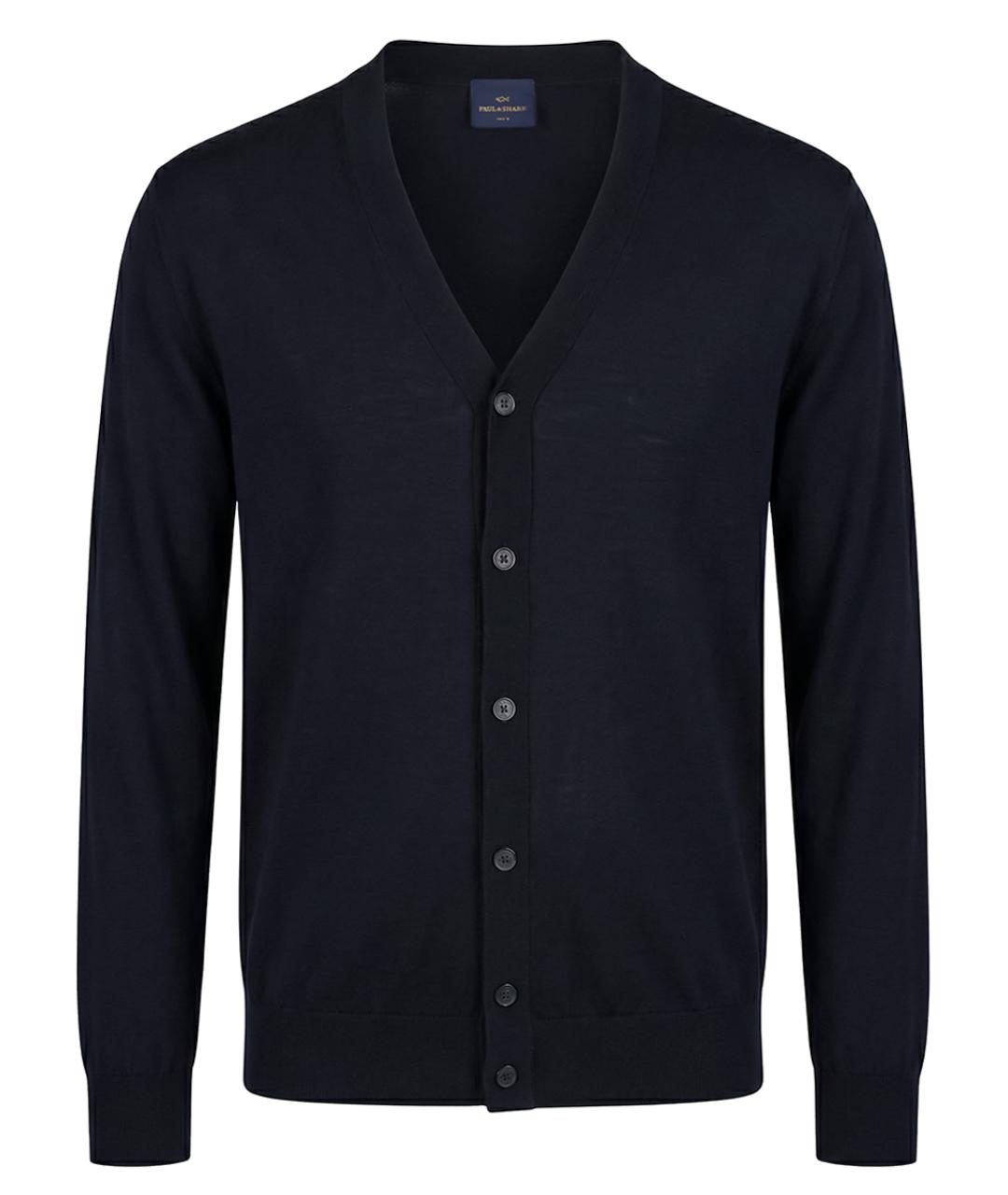 PAUL & SHARK Темно-синий шерстяной кардиган, фото 1
