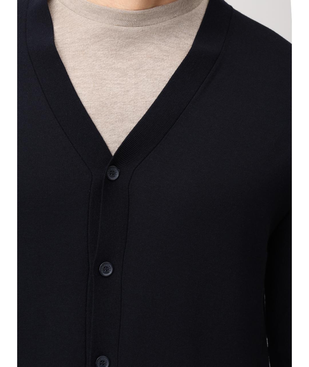 PAUL & SHARK Темно-синий шерстяной кардиган, фото 5