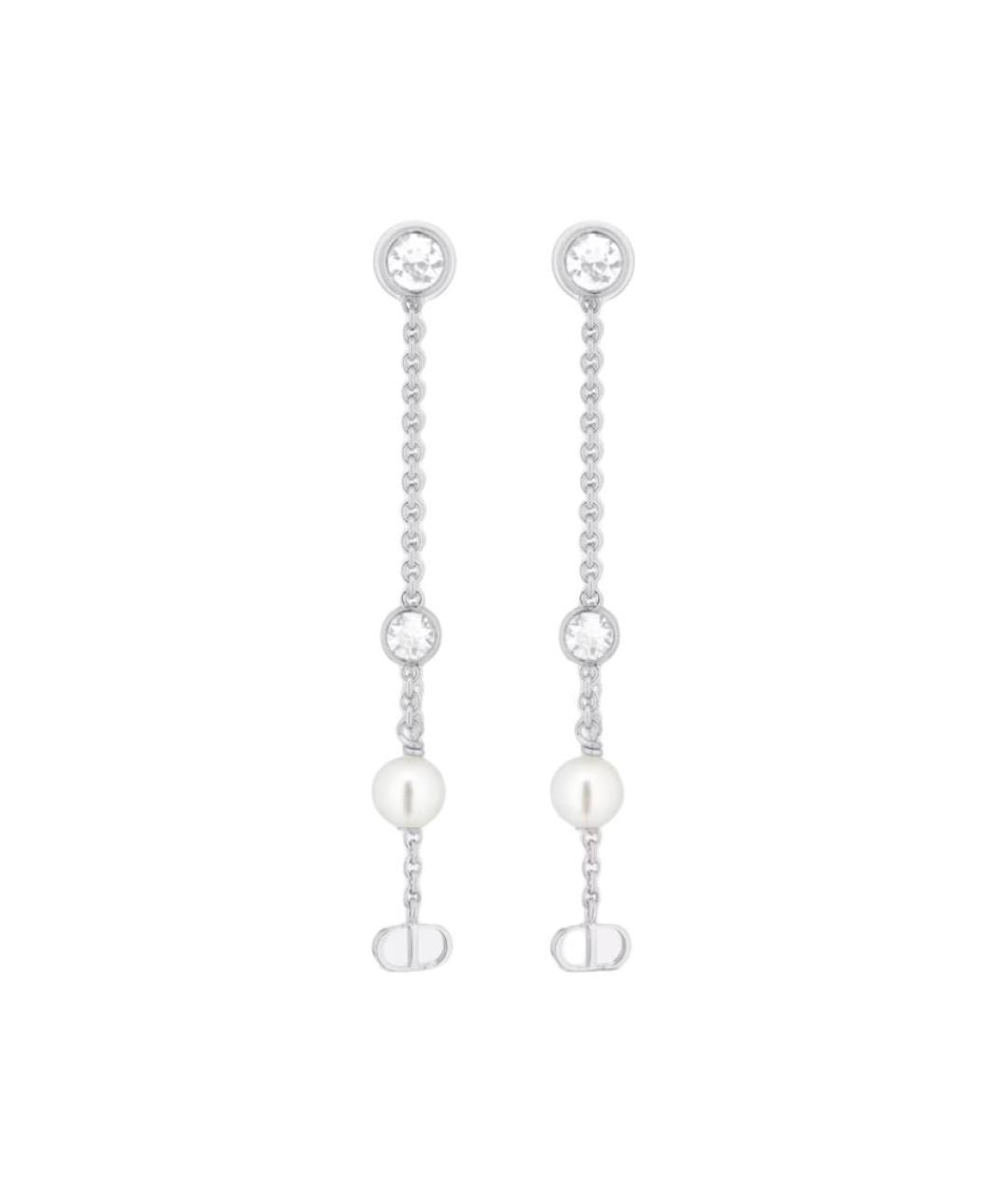 CHRISTIAN DIOR Серебряные металлические серьги, фото 1
